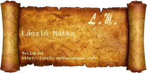 László Mátka névjegykártya